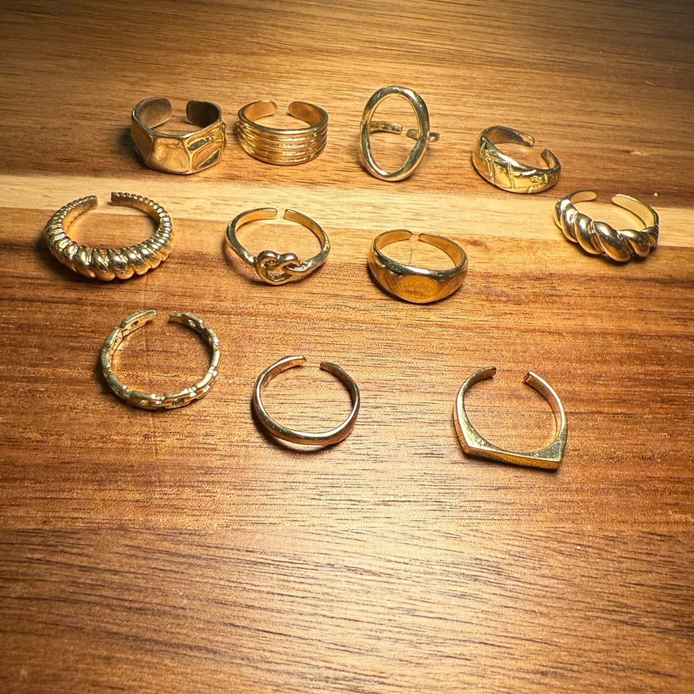 Gold-Tone Ring Set